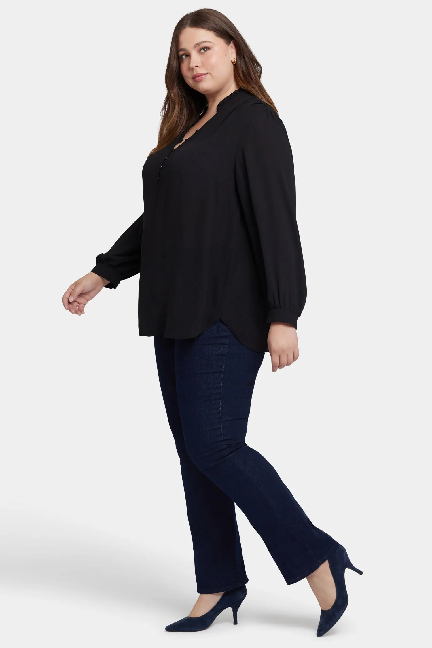 Hannah Blouse In Plus Size - Black sold by NYDJ product image thumbnail 3
