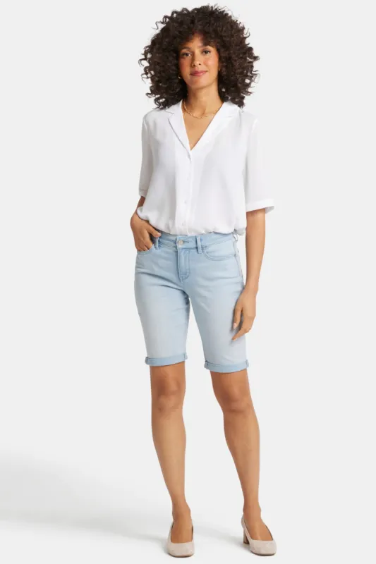 Briella 11 Inch Denim Shorts - Icy Lagoon sold by NYDJ