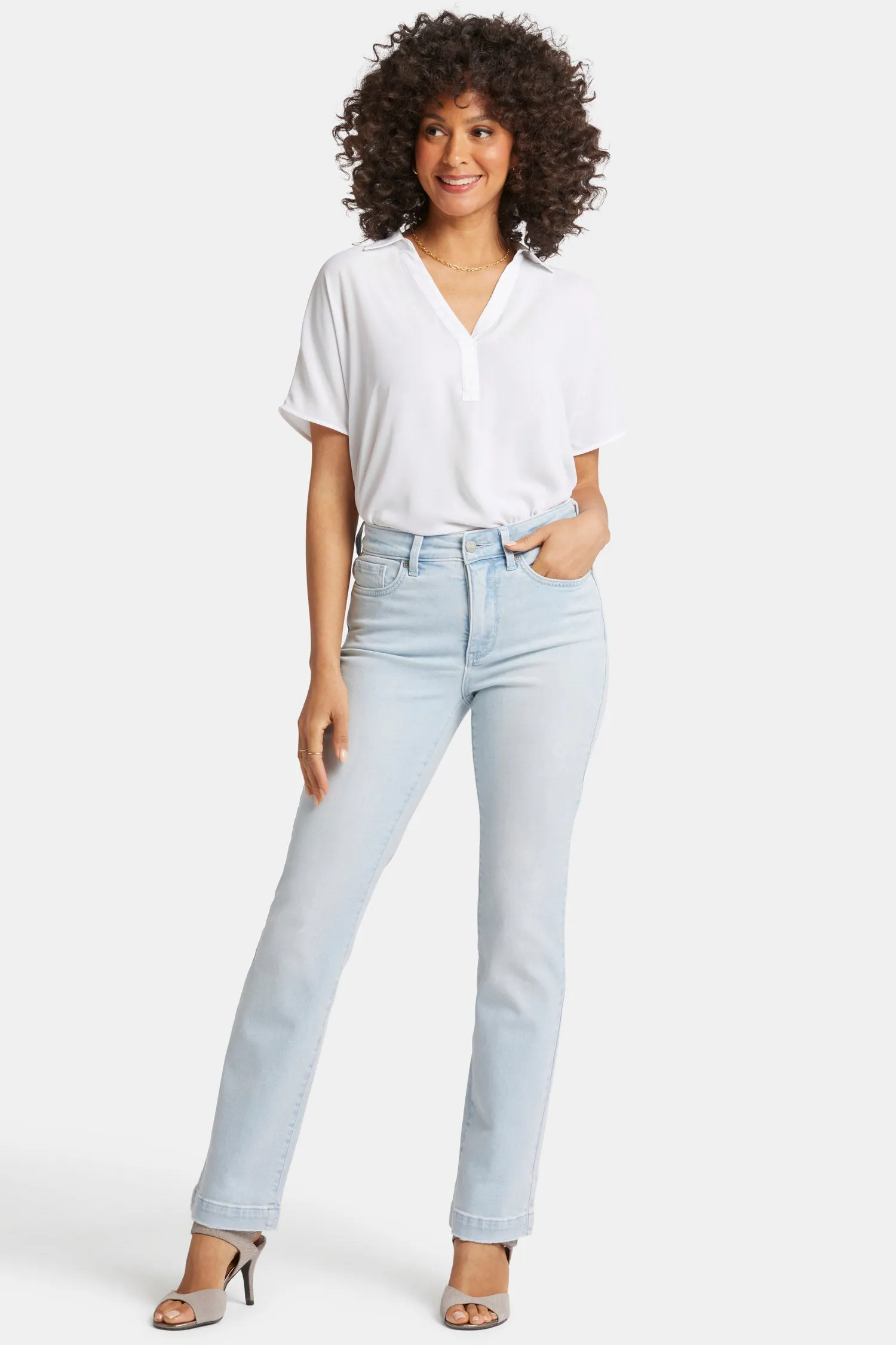 Marilyn Straight Jeans - Icy Lagoon sold by NYDJ