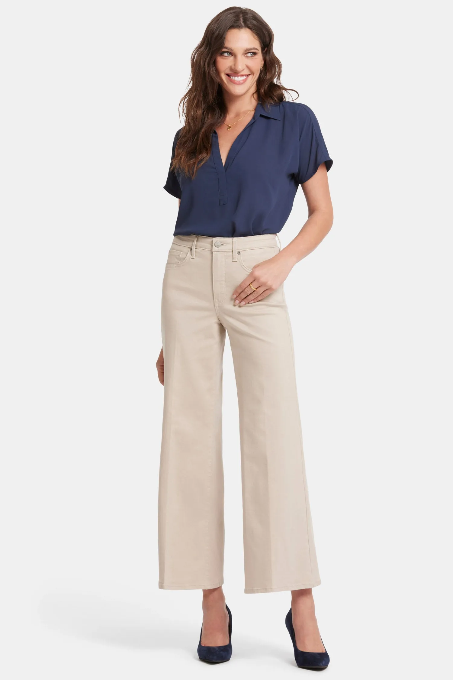 Mia Palazzo Ankle Jeans - Feather sold by NYDJ