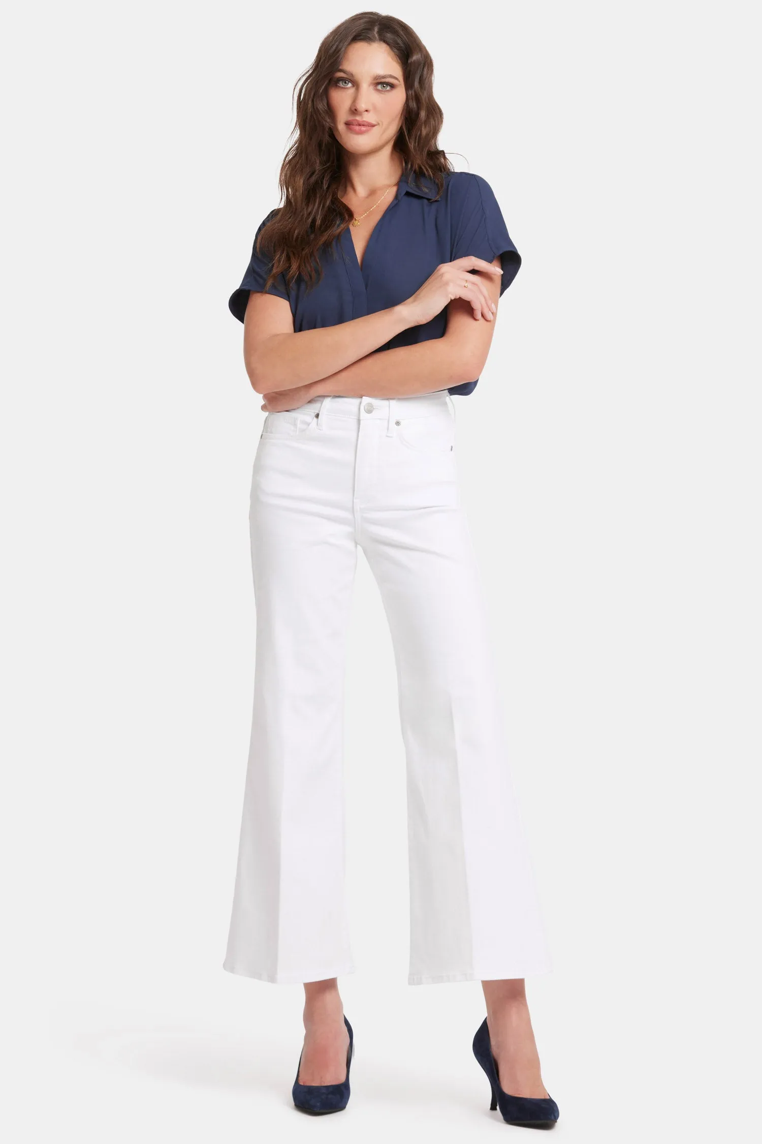 Mia Palazzo Ankle Jeans - Optic White sold by NYDJ product image thumbnail 4