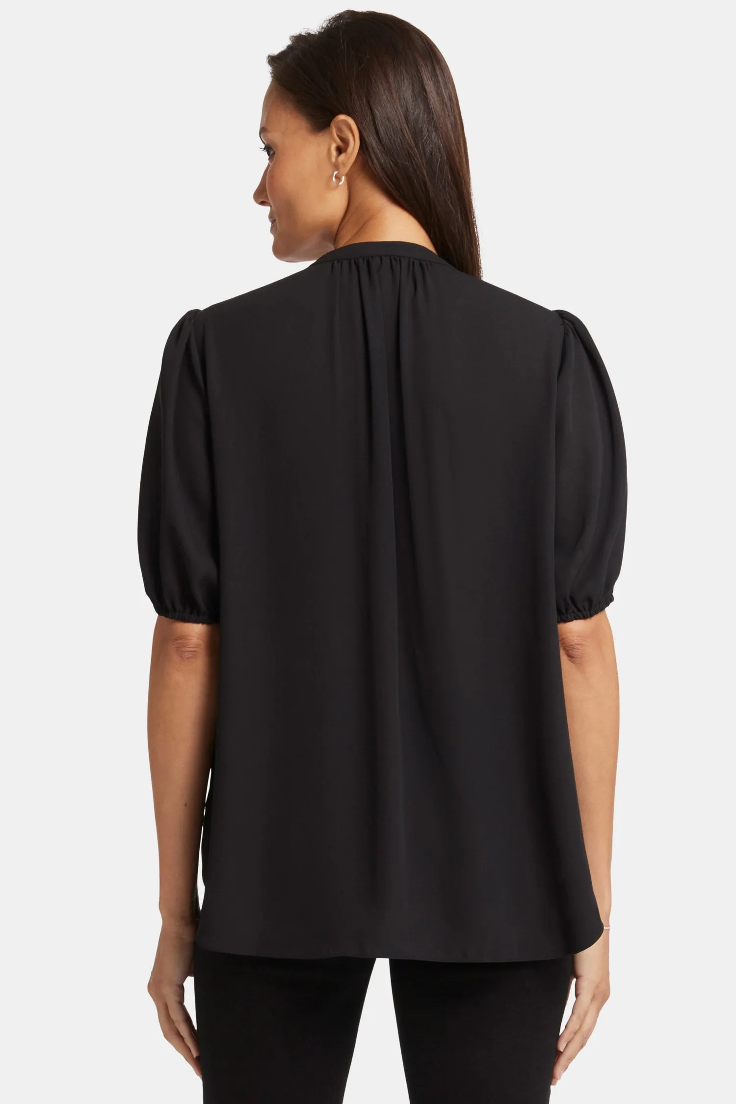 Short Puff Sleeve Popover Top - Black sold by NYDJ product image thumbnail 2