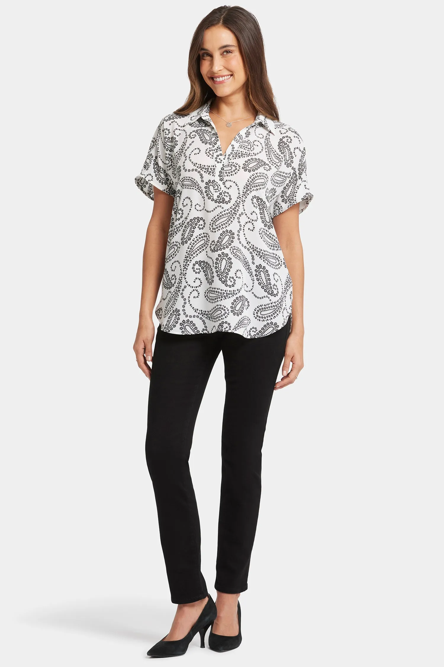 Becky Short Sleeved Blouse - Paislyn sold by NYDJ product image thumbnail 5