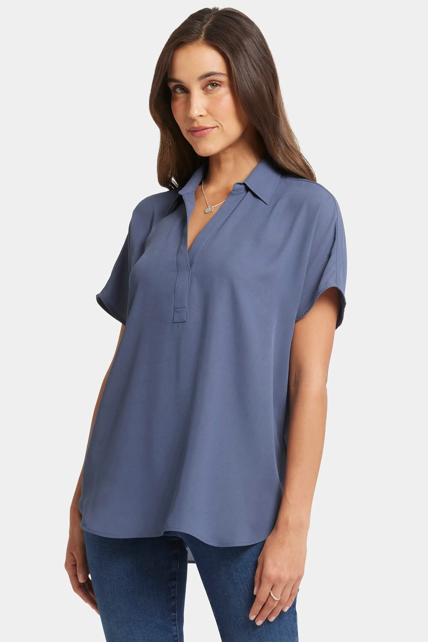 Becky Short Sleeved Blouse - Cascade Lake sold by NYDJ product image thumbnail 4
