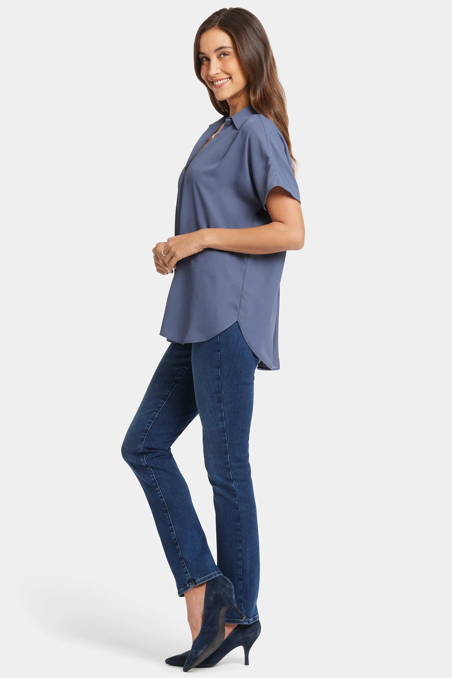 Becky Short Sleeved Blouse - Cascade Lake sold by NYDJ product image thumbnail 3