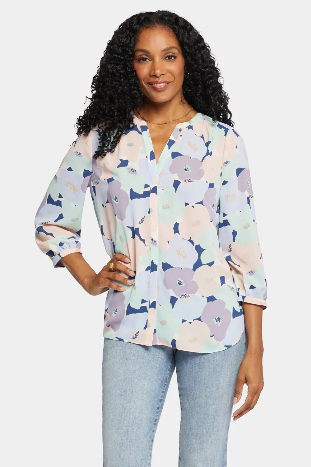 Pintuck Blouse - Rosemount sold by NYDJ product image thumbnail 4