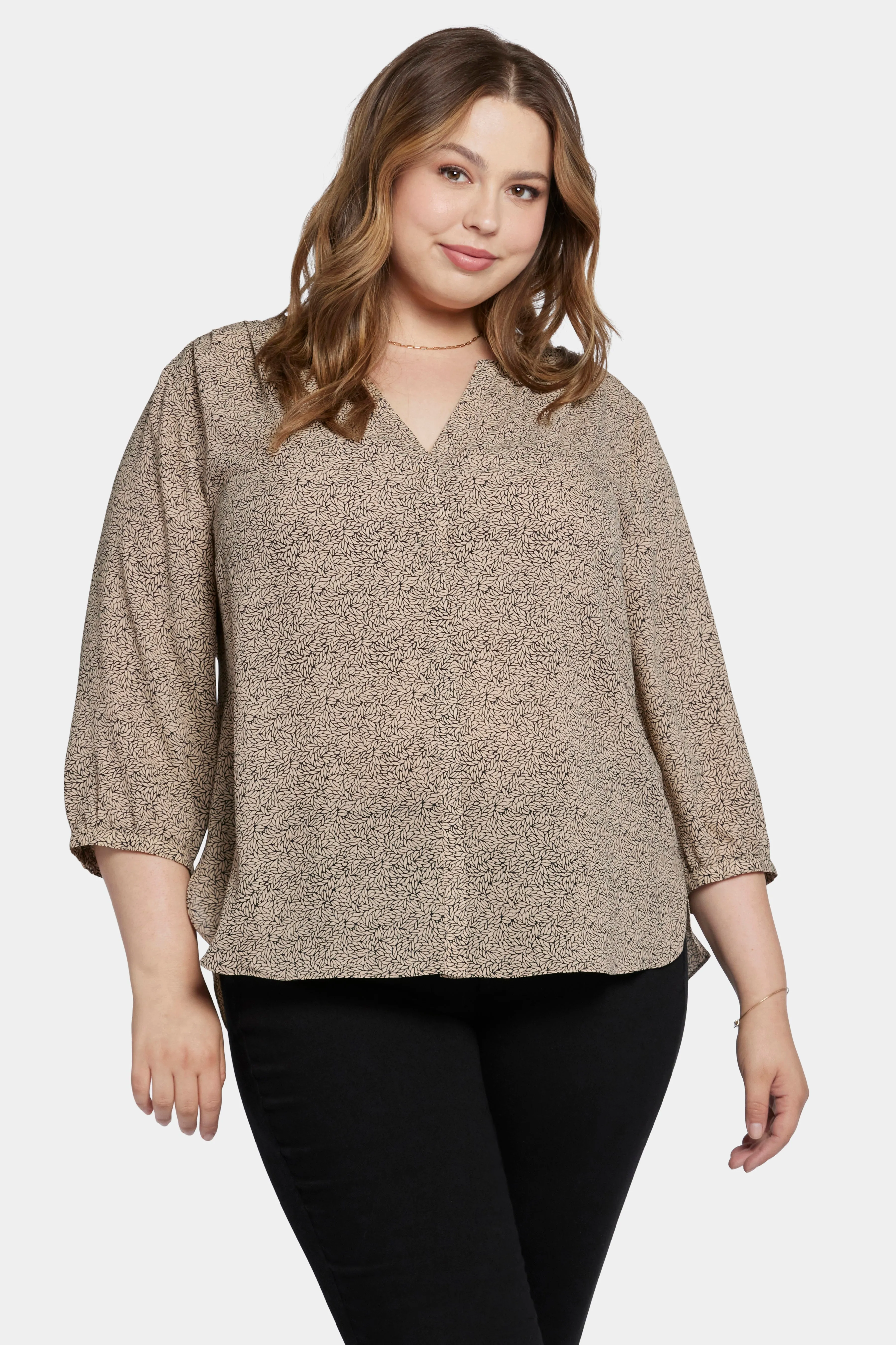 Pintuck Blouse In Plus Size - Willwood sold by NYDJ