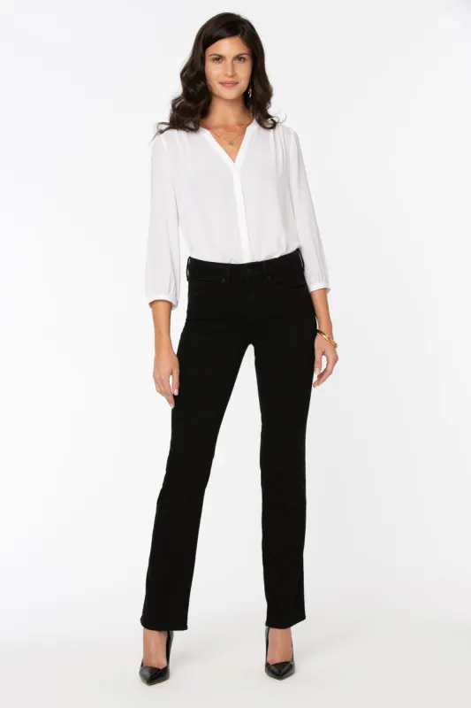Marilyn Straight Jeans In Long Inseam - Black sold by NYDJ