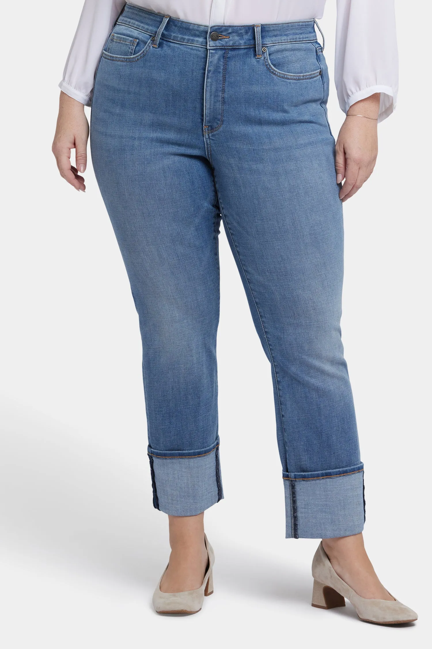 Marilyn Straight Jeans In Plus Size - Barcelona Breeze sold by NYDJ product image thumbnail 4