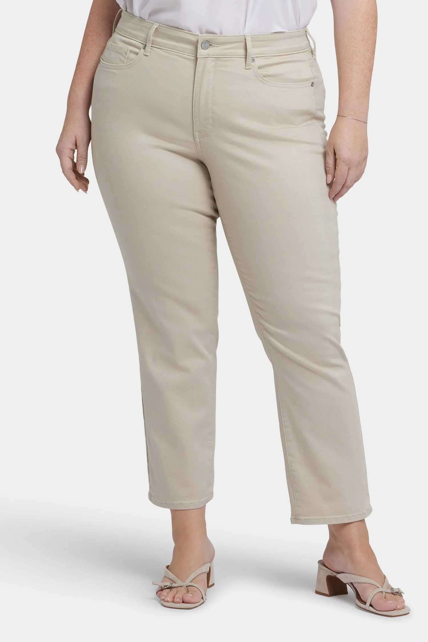 Marilyn Straight Ankle Jeans In Plus Size - Feather sold by NYDJ product image thumbnail 4