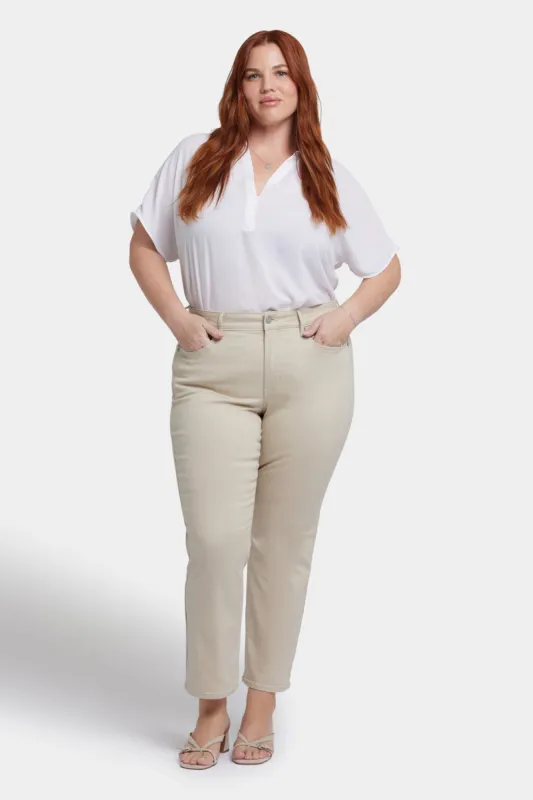 Marilyn Straight Ankle Jeans In Plus Size - Feather sold by NYDJ