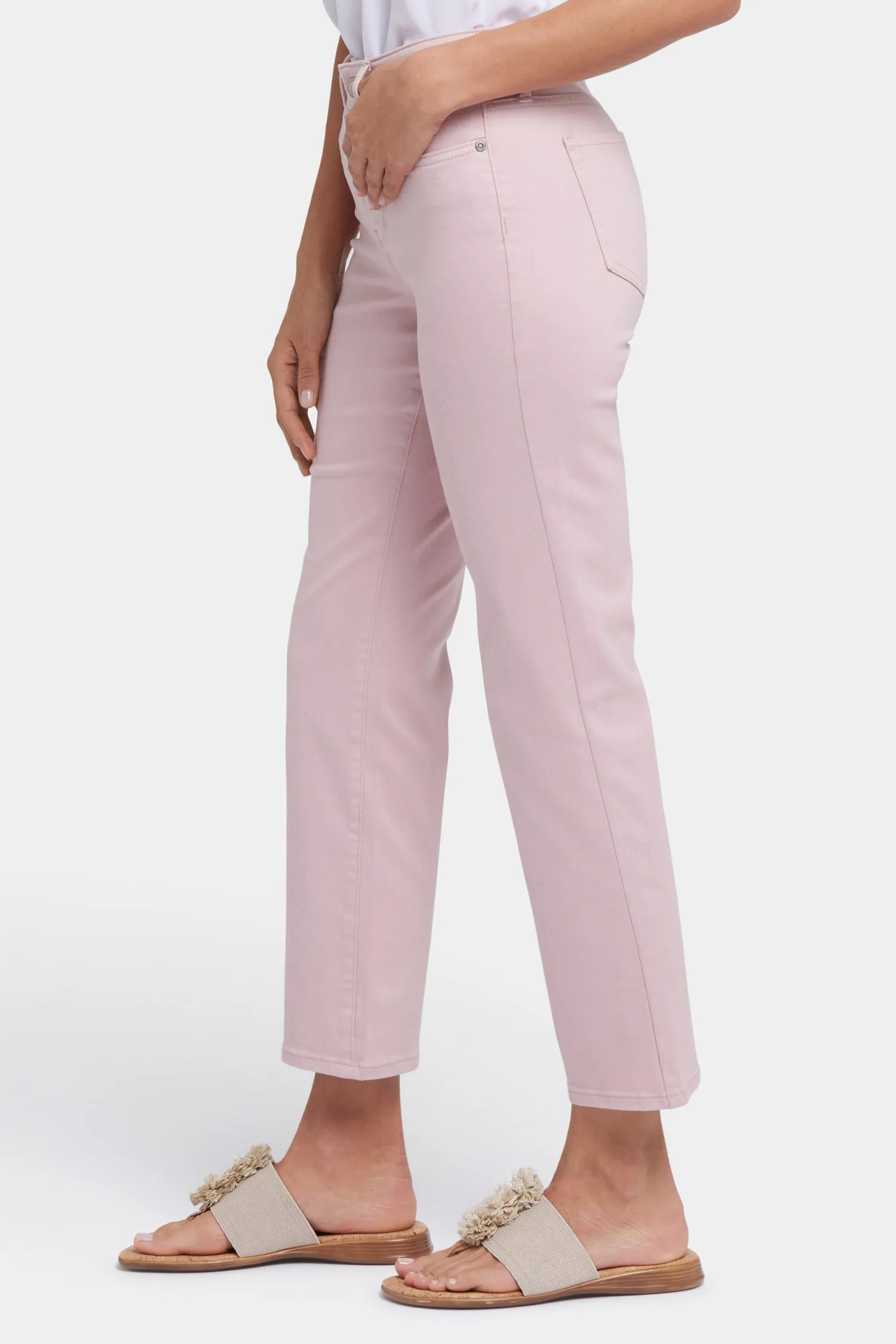 Marilyn Straight Ankle Jeans - Pale Mauve sold by NYDJ product image thumbnail 3