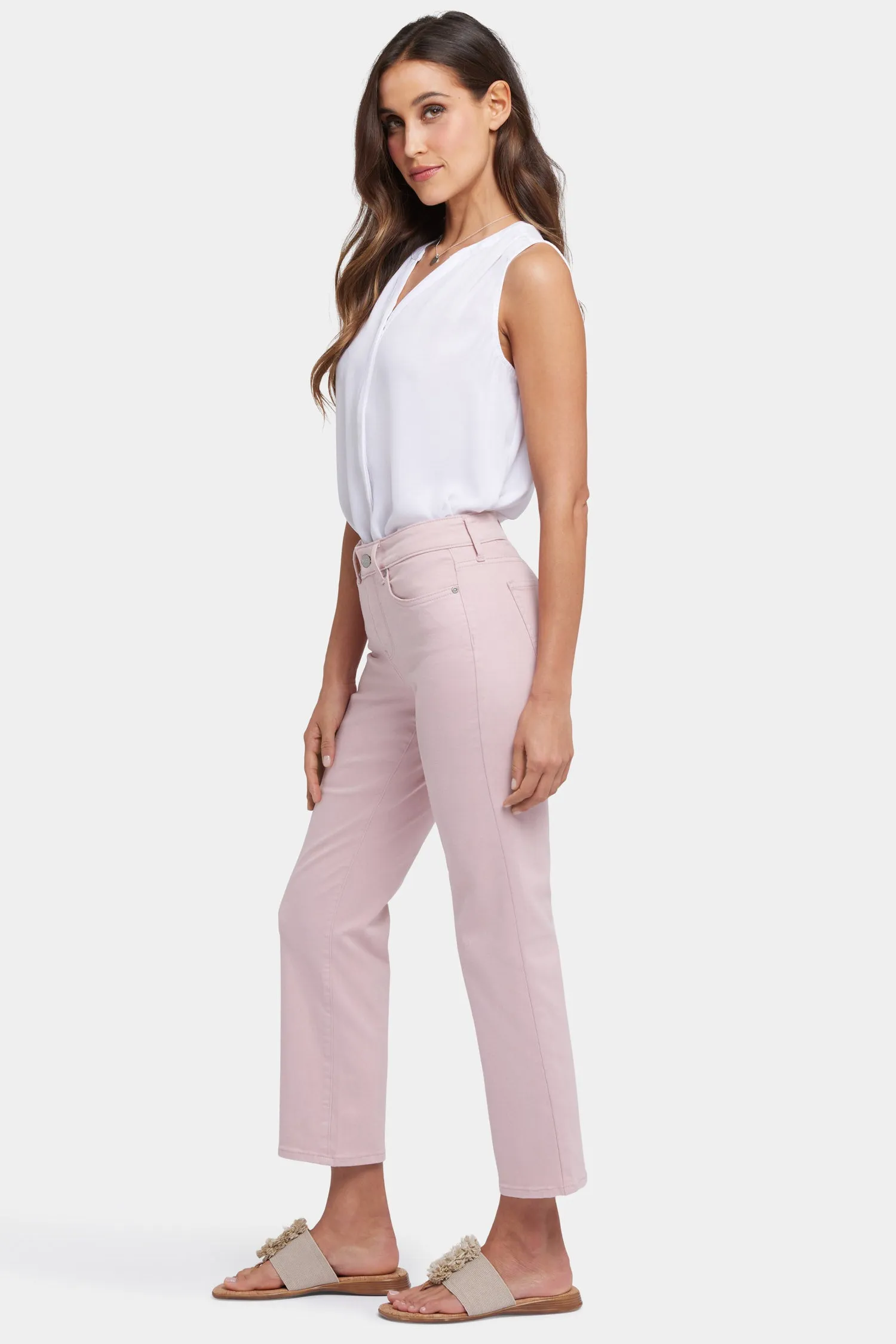 Marilyn Straight Ankle Jeans - Pale Mauve sold by NYDJ product image thumbnail 5