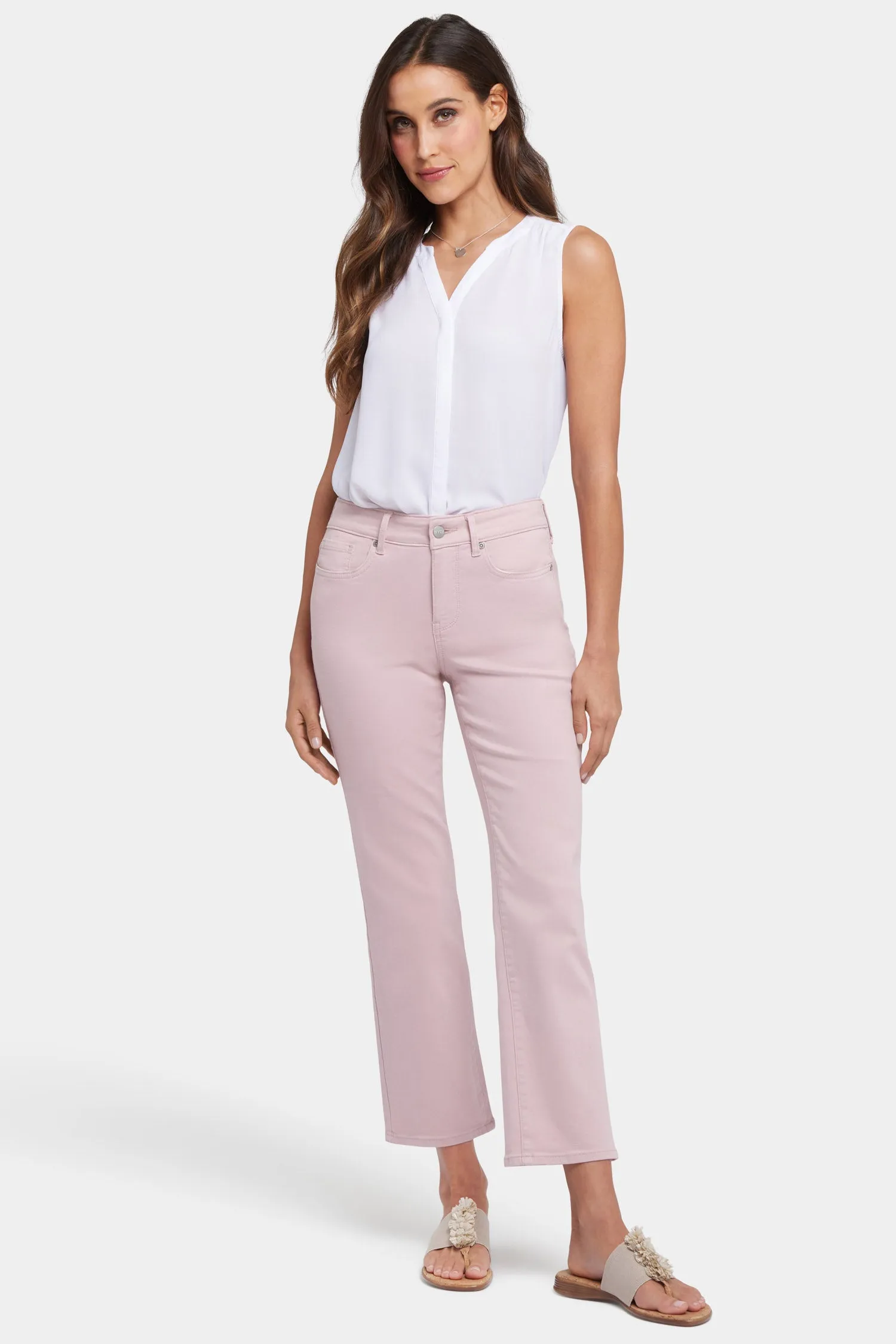 Marilyn Straight Ankle Jeans - Pale Mauve sold by NYDJ product image thumbnail 4