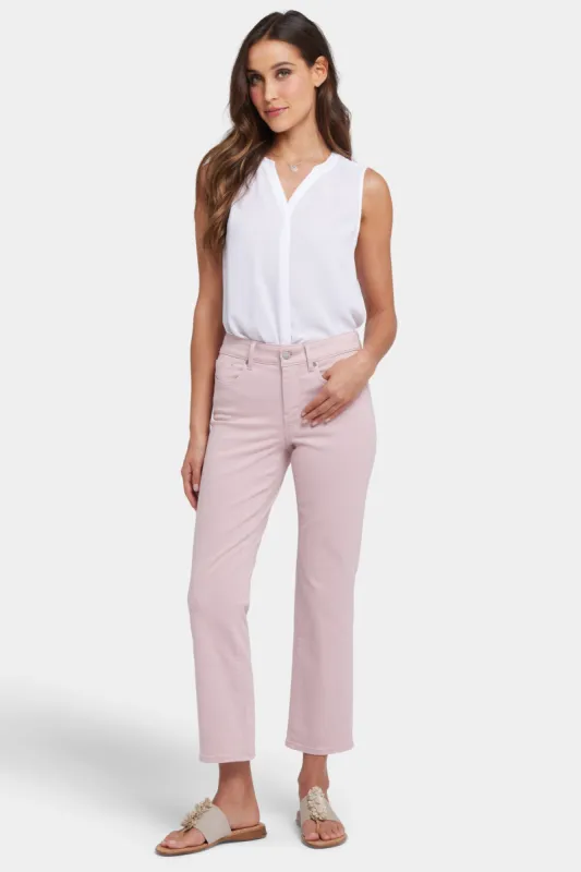 Marilyn Straight Ankle Jeans - Pale Mauve sold by NYDJ
