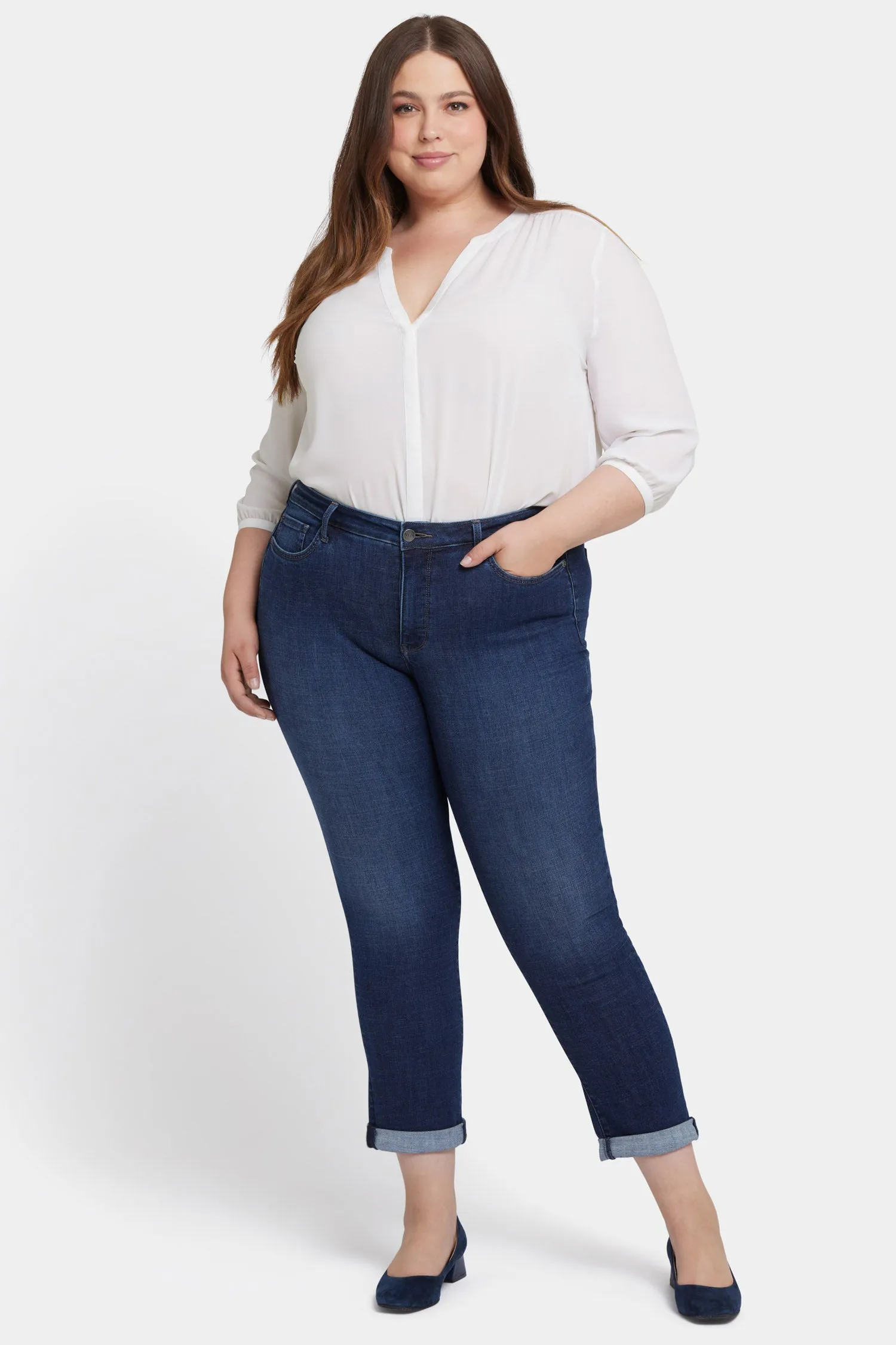 Sheri Slim Ankle Jeans In Plus Size - Wellspring sold by NYDJ