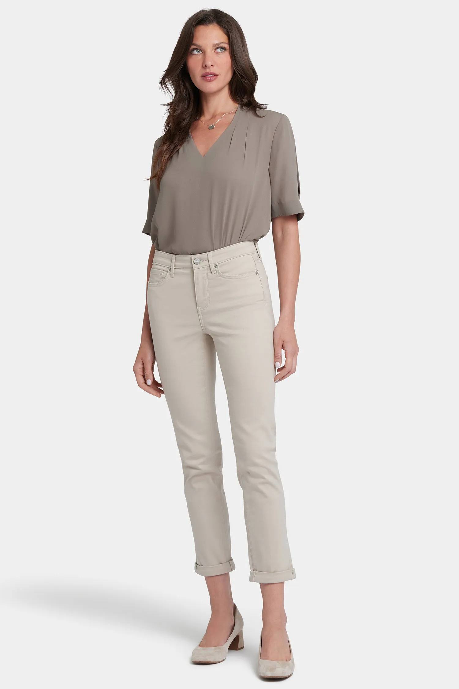 Sheri Slim Ankle Jeans - Feather sold by NYDJ