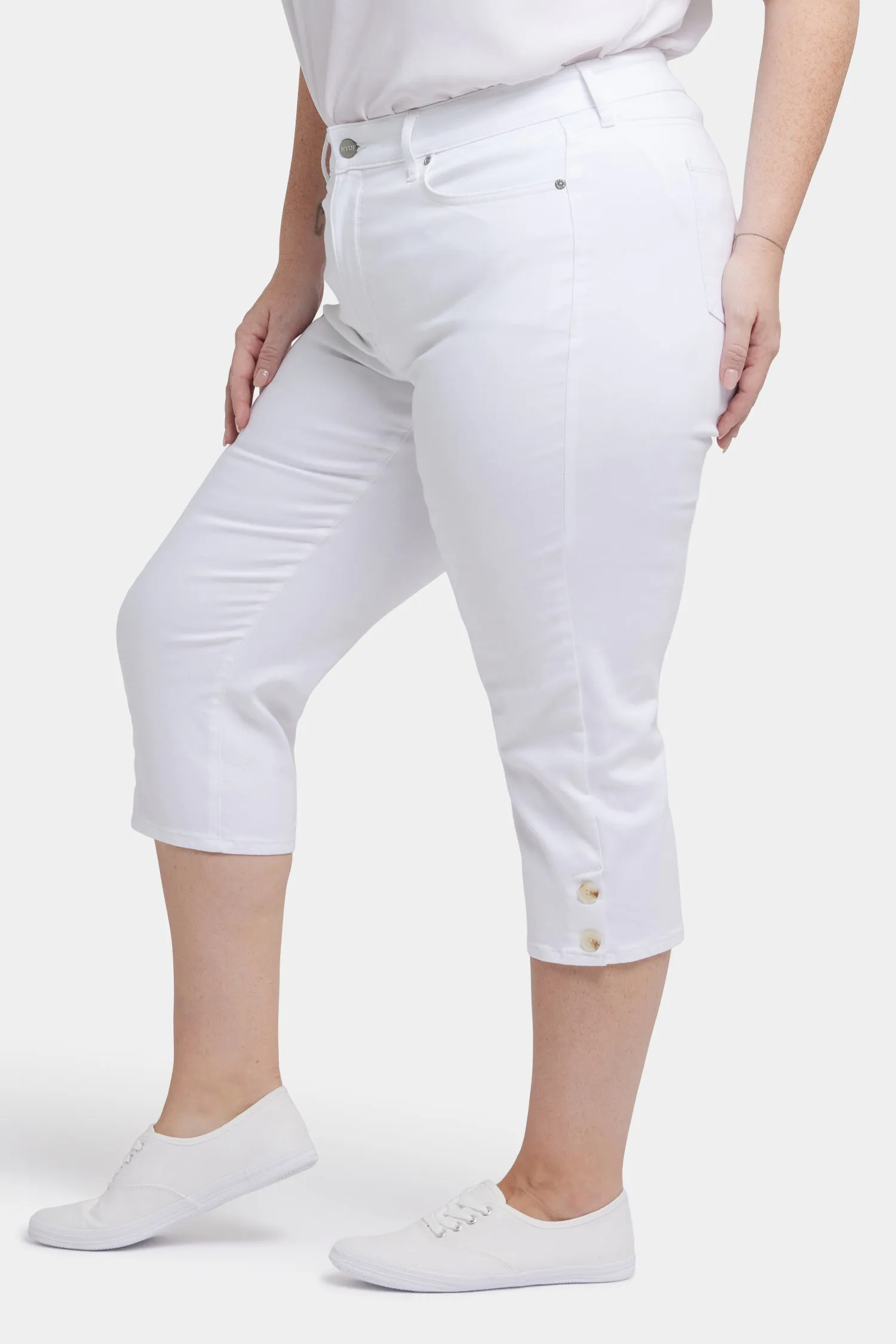 Marilyn Straight Crop Jeans In Plus Size - Optic White sold by NYDJ product image thumbnail 3
