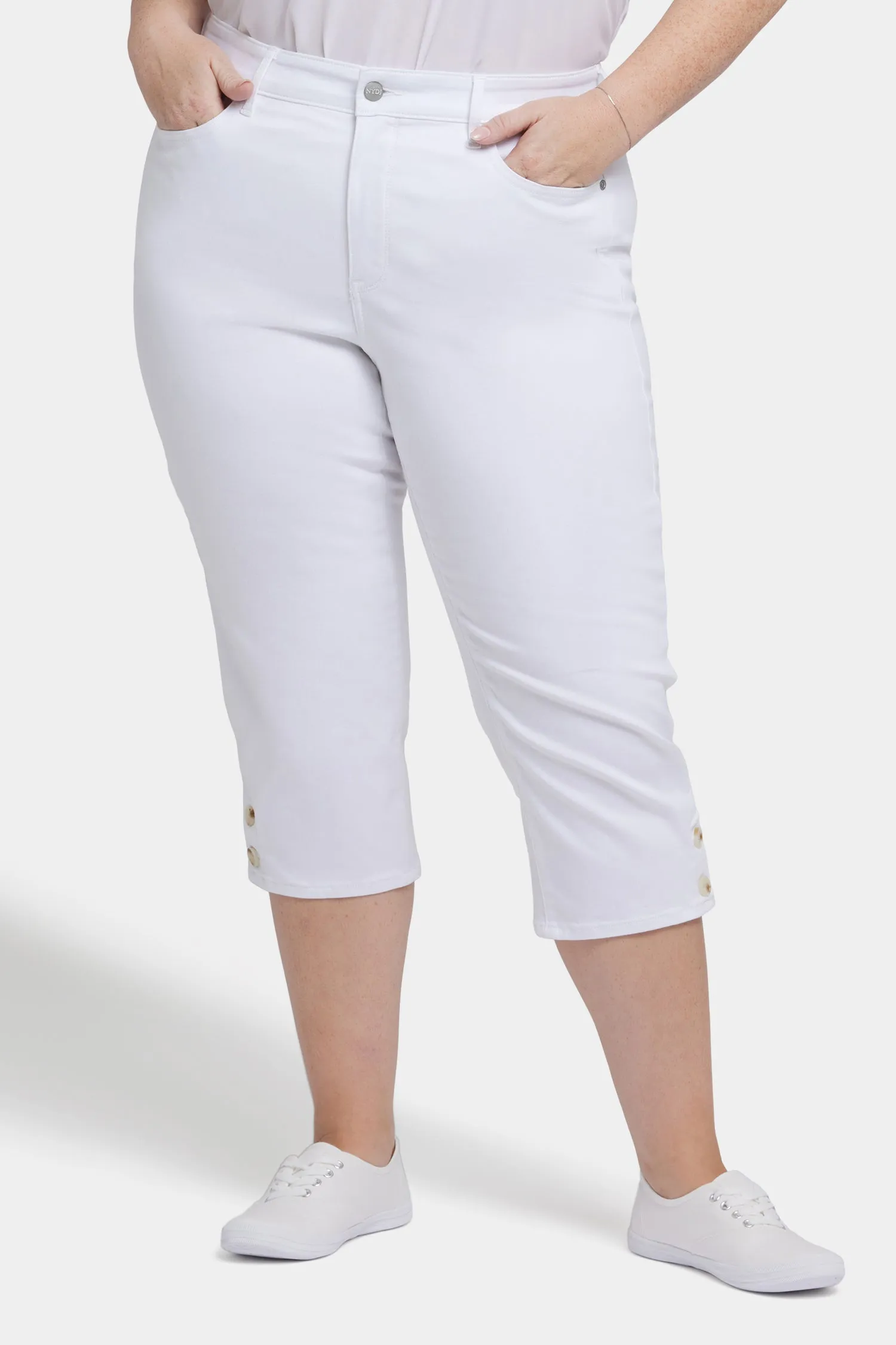 Marilyn Straight Crop Jeans In Plus Size - Optic White sold by NYDJ product image thumbnail 4