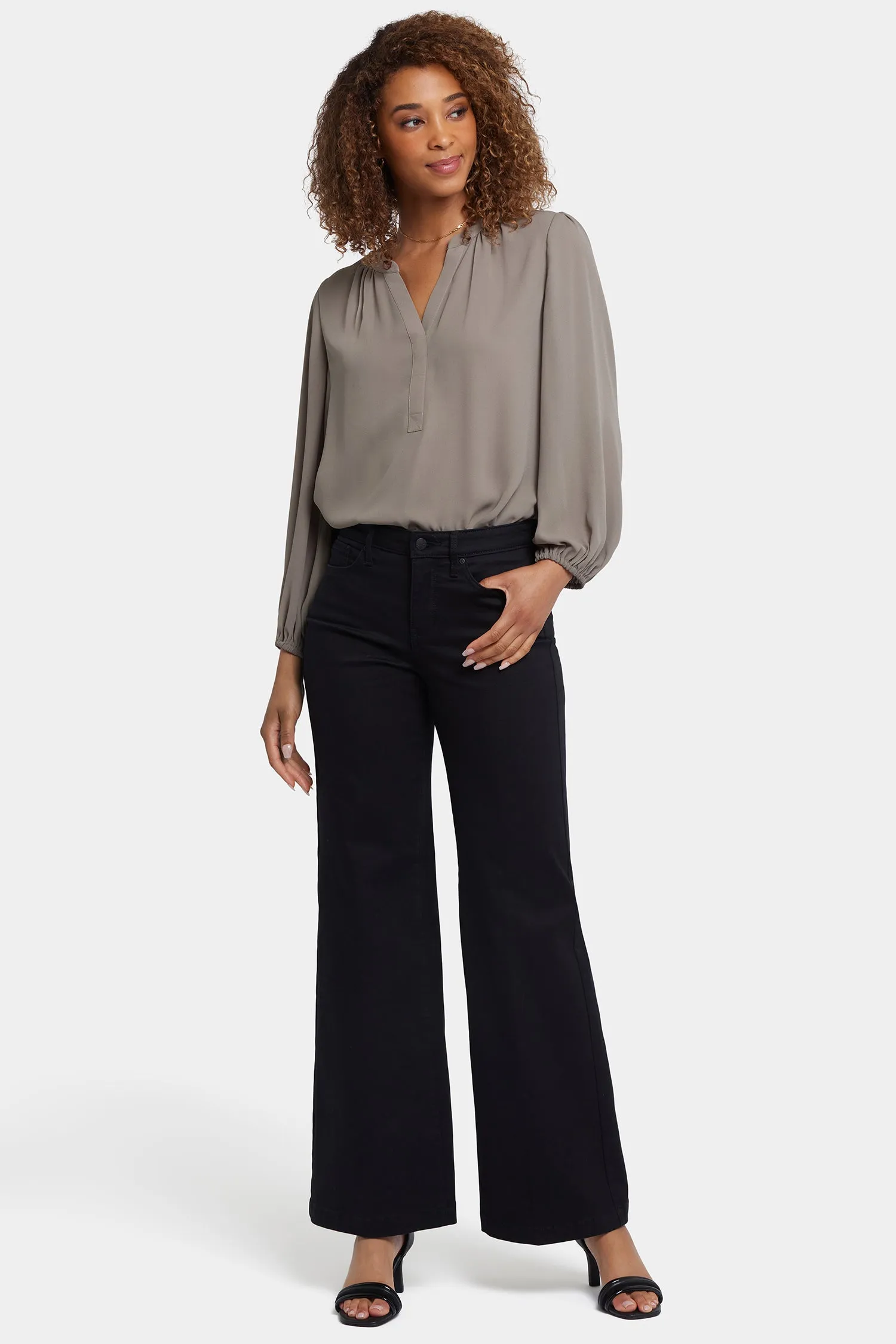 Teresa Wide Leg Jeans - Black sold by NYDJ