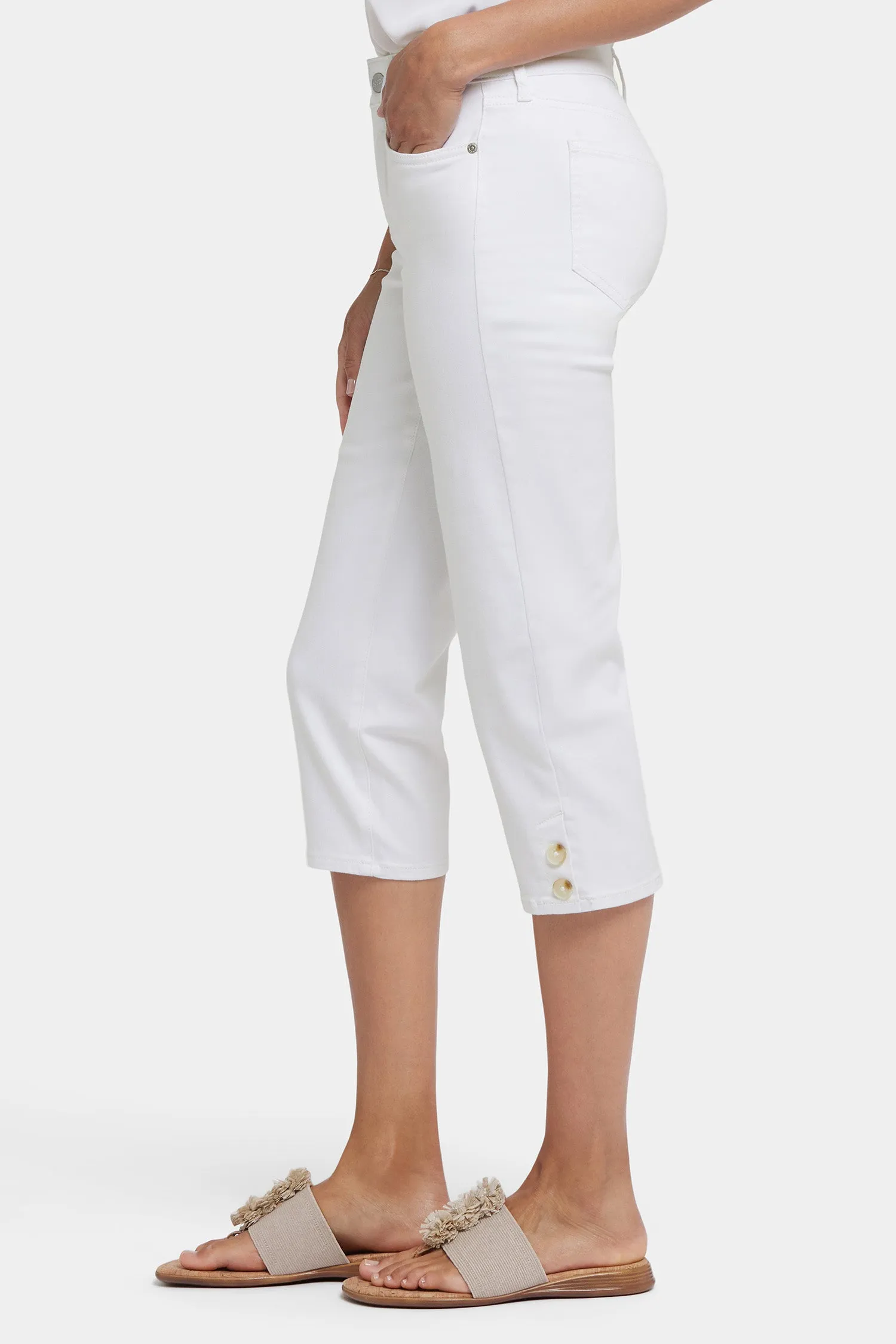 Marilyn Straight Crop Jeans In Petite - Optic White sold by NYDJ product image thumbnail 3