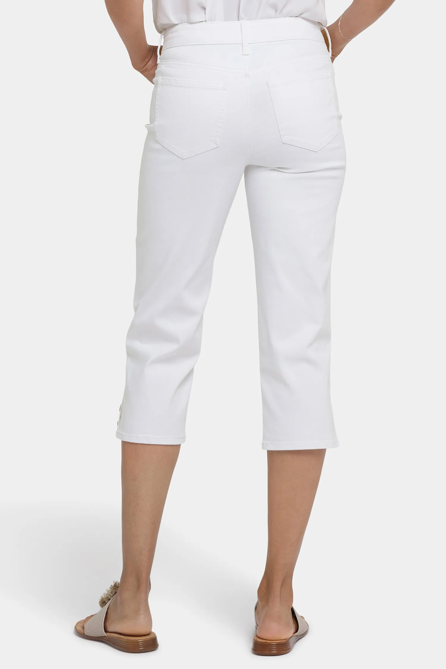 Marilyn Straight Crop Jeans In Petite - Optic White sold by NYDJ product image thumbnail 2