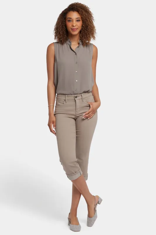 Marilyn Straight Crop Jeans In Petite - Saddlewood sold by NYDJ