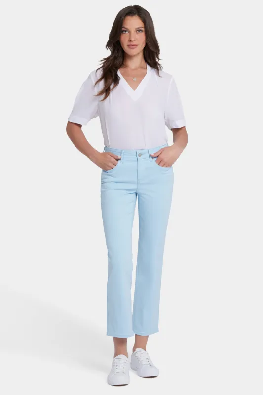 Marilyn Straight Ankle Jeans In Petite - Aquatic sold by NYDJ