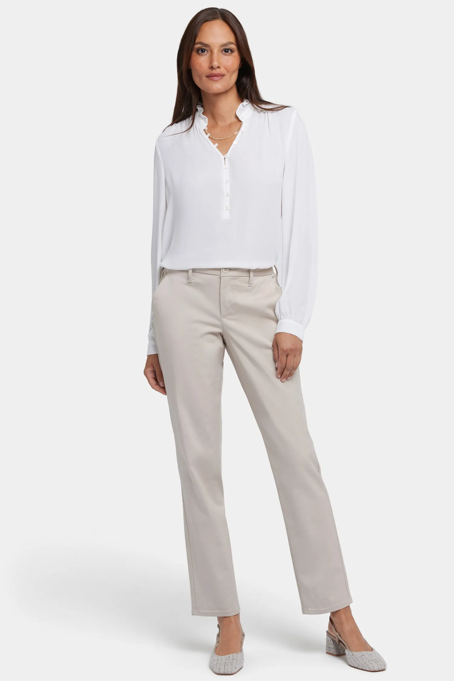 Sheri Slim Trouser Pants - Feather sold by NYDJ product image thumbnail 4