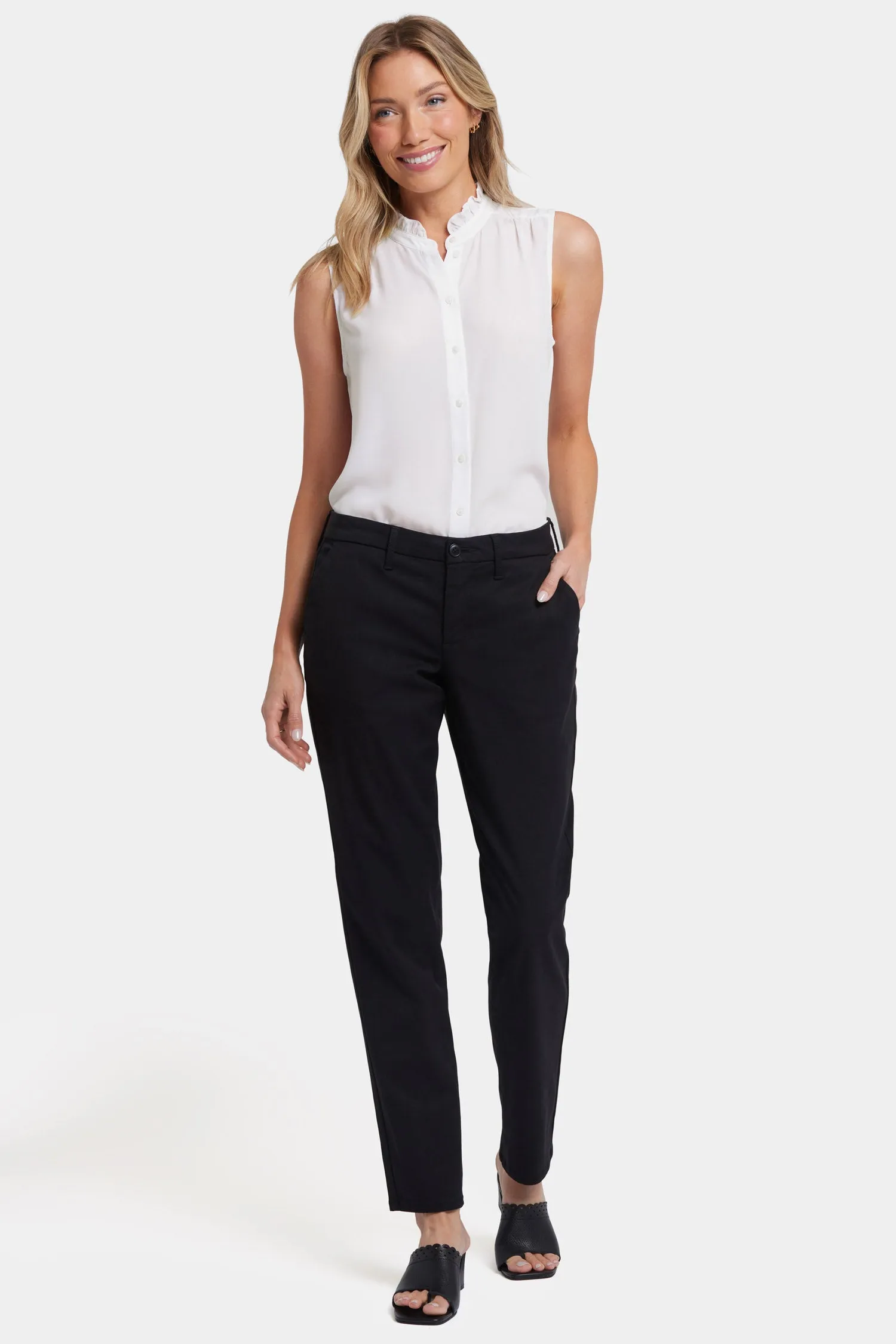 Sheri Slim Trouser Pants - Black sold by NYDJ
