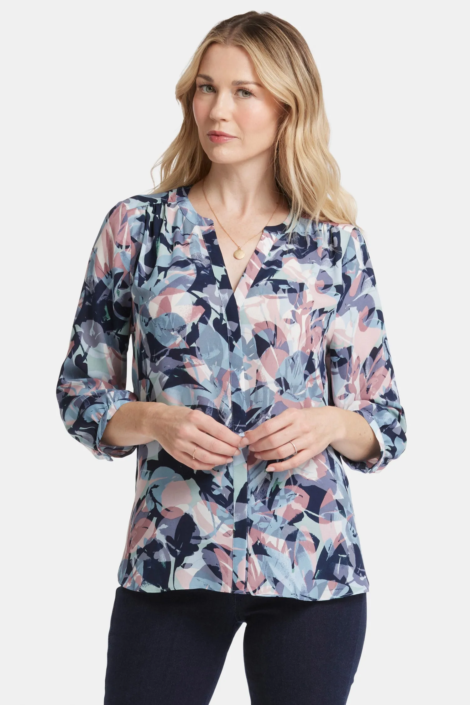 Pintuck Blouse - Cloud Nine sold by NYDJ product image thumbnail 4