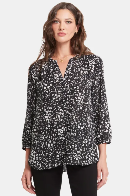 Pintuck Blouse - Daniela Ditsy sold by NYDJ