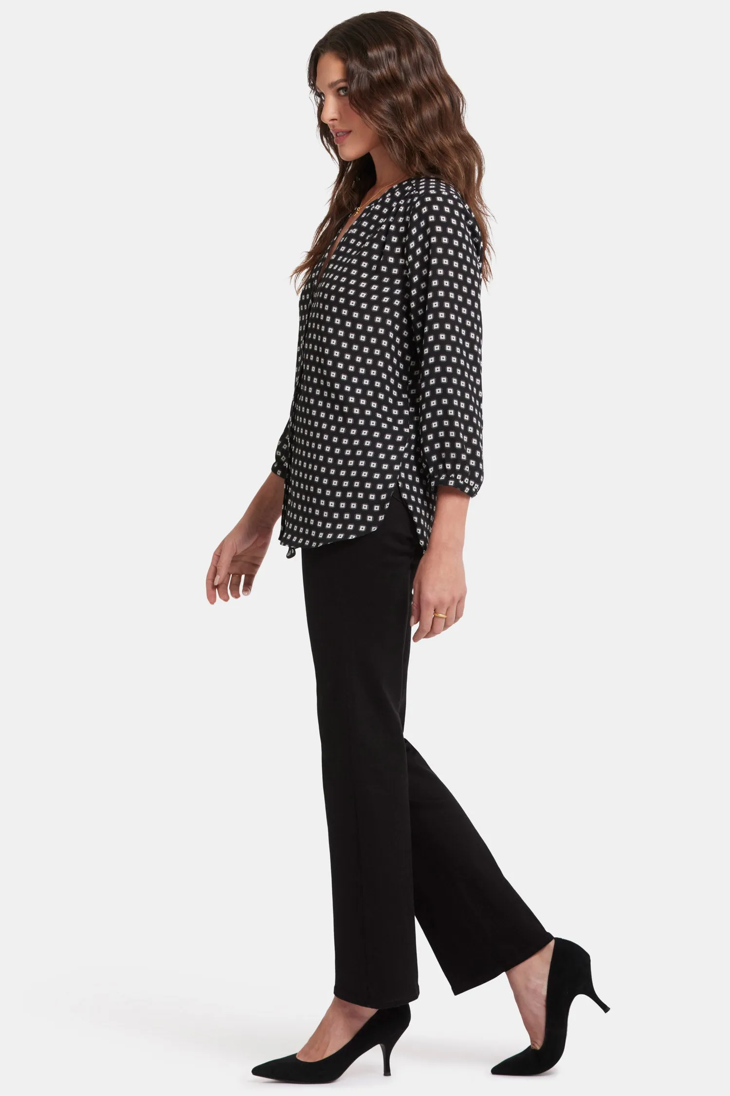 Pintuck Blouse - Pearl Medallion sold by NYDJ product image thumbnail 3