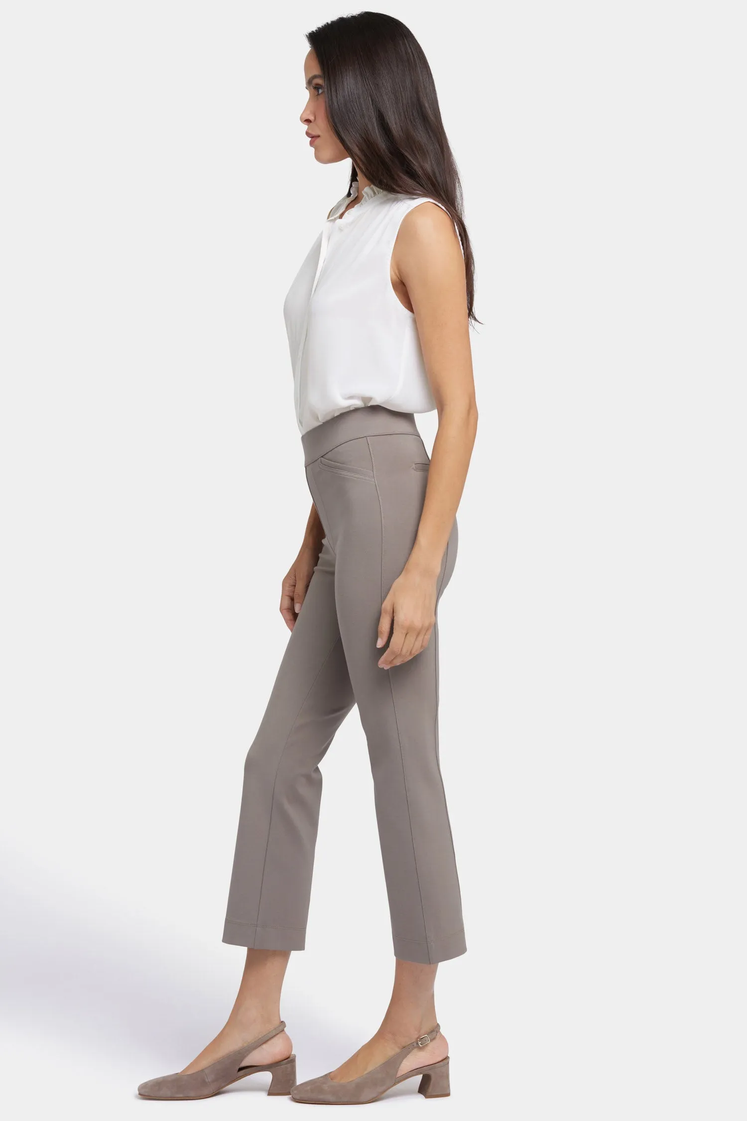 Pull-On Straight Crop Pants - Saddlewood sold by NYDJ product image thumbnail 5