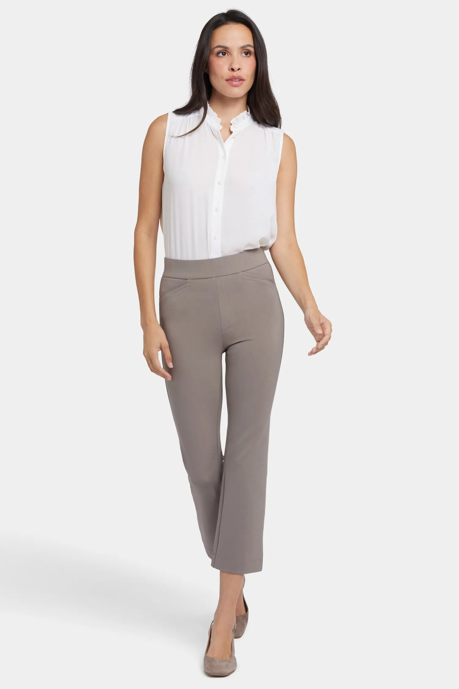 Pull-On Straight Crop Pants - Saddlewood sold by NYDJ