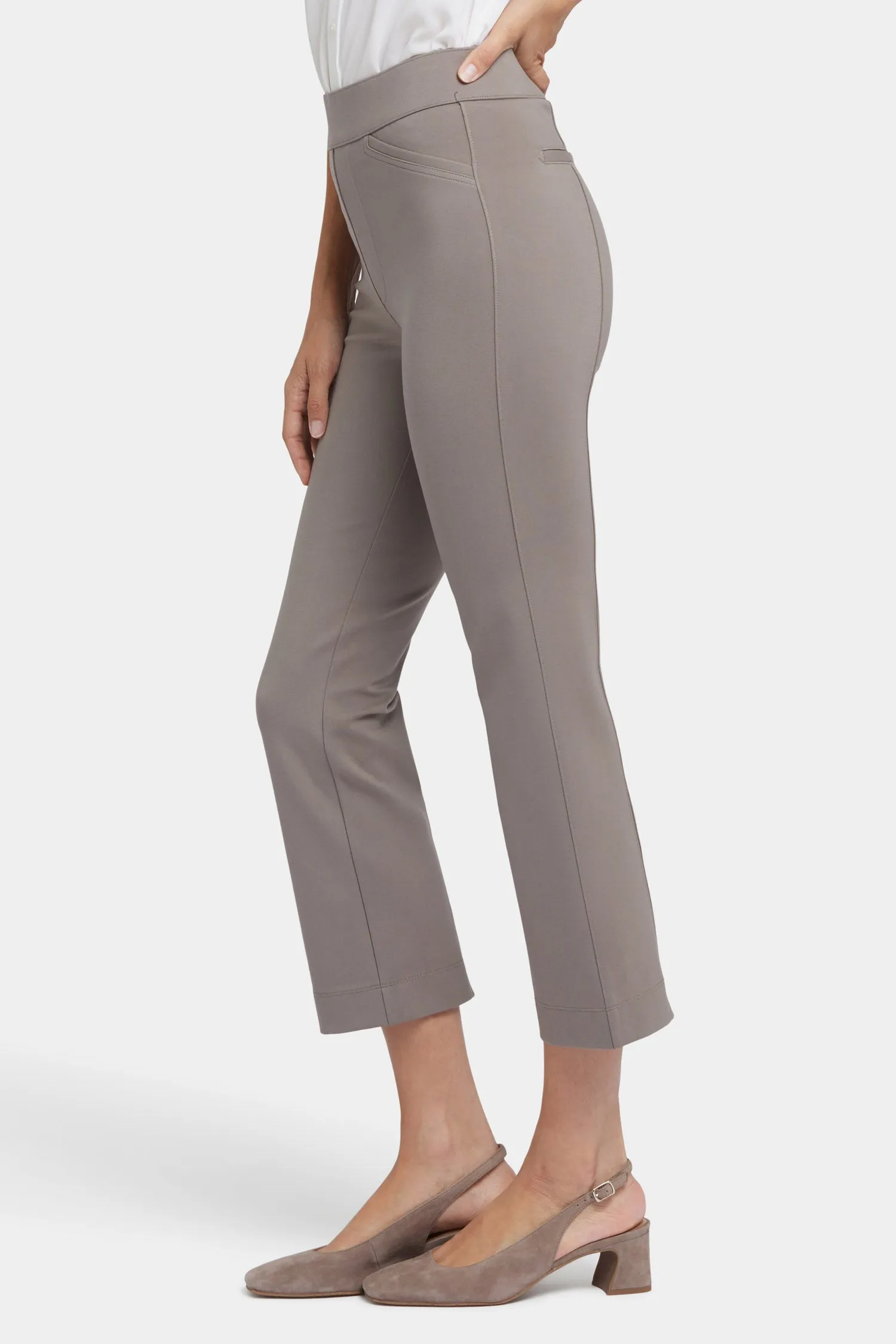 Pull-On Straight Crop Pants - Saddlewood sold by NYDJ product image thumbnail 3