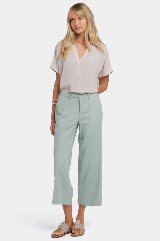 Wide Leg Cargo Capri Pants - Tomatillo sold by NYDJ