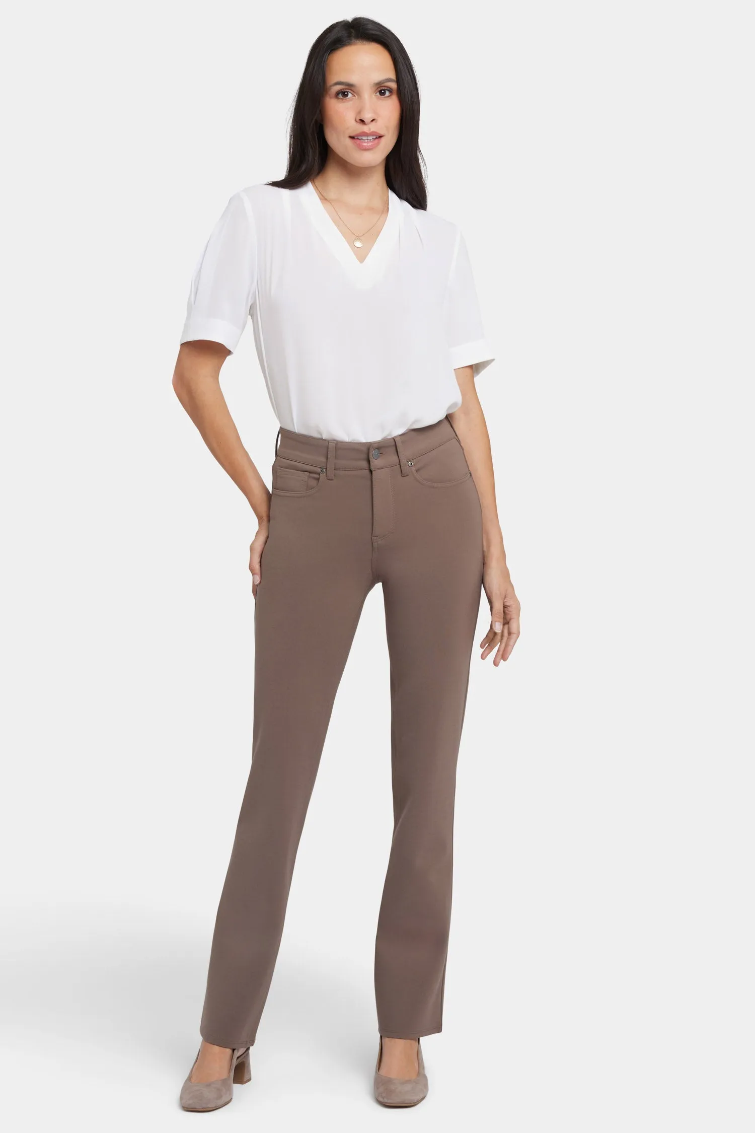 Marilyn Straight Pants - Incense sold by NYDJ product image thumbnail 4