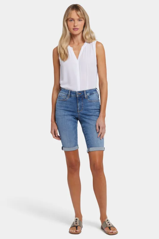 Briella 10 Inch Denim Shorts In Petite - Barcelona Breeze sold by NYDJ