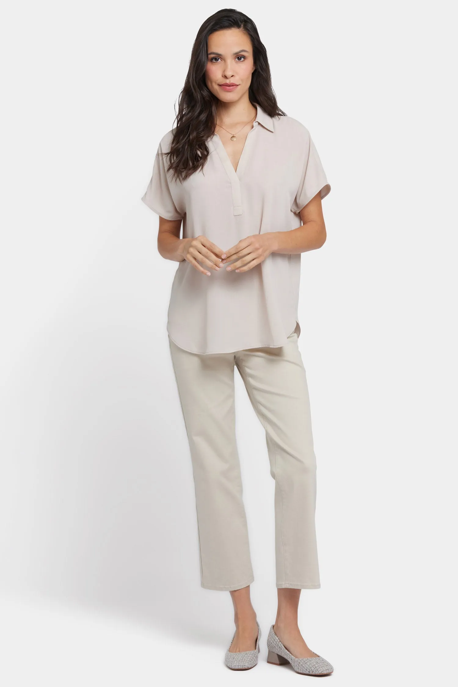 Becky Short Sleeved Blouse - Feather sold by NYDJ product image thumbnail 5