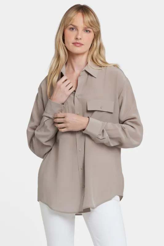 Lauren Silk Blouse - Saddlewood sold by NYDJ
