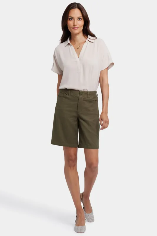 5 Pocket Bermuda Shorts - Bay Leaf sold by NYDJ