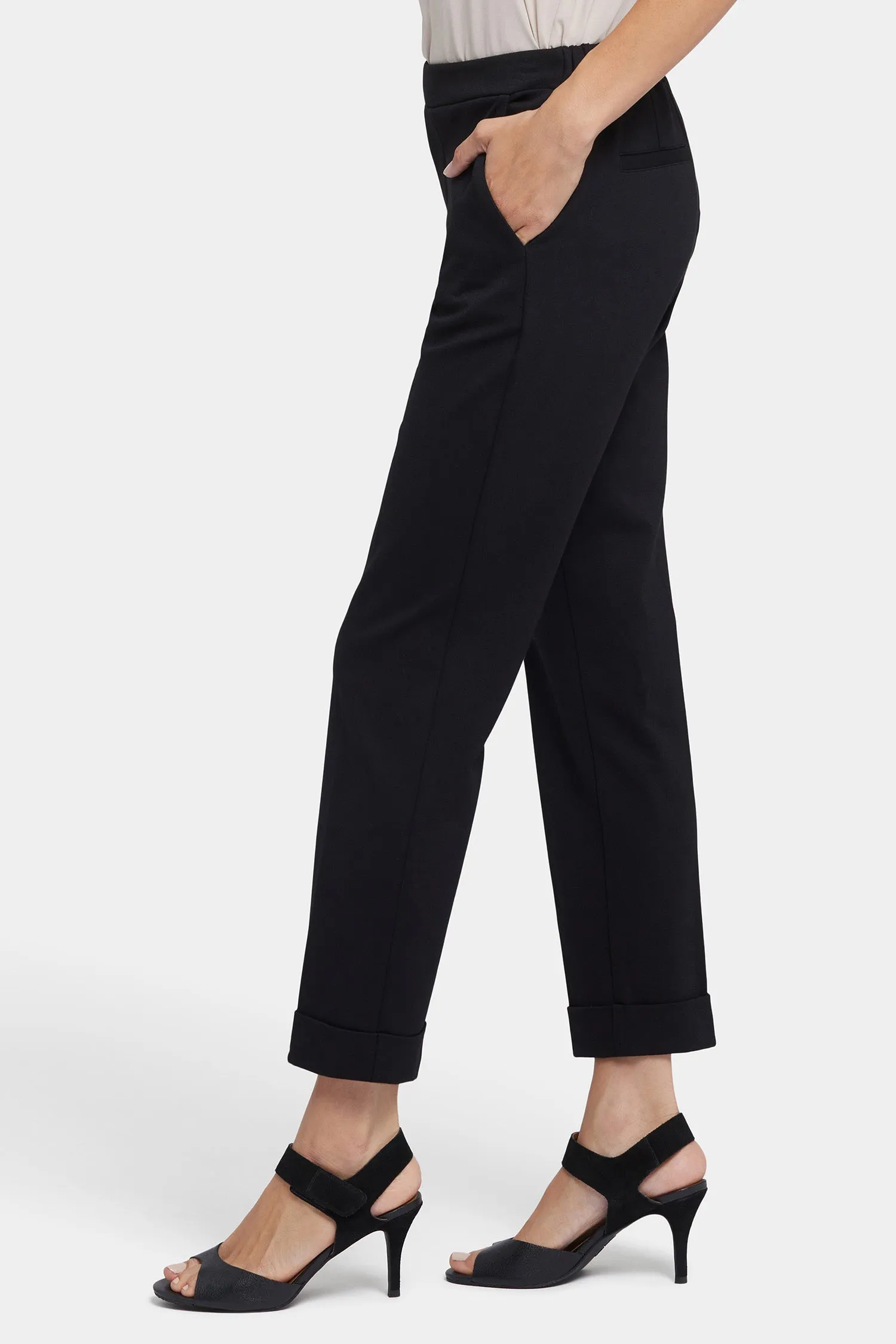 Cassidy Ankle Pull-On Trouser Pants In Petite - Black sold by NYDJ product image thumbnail 3