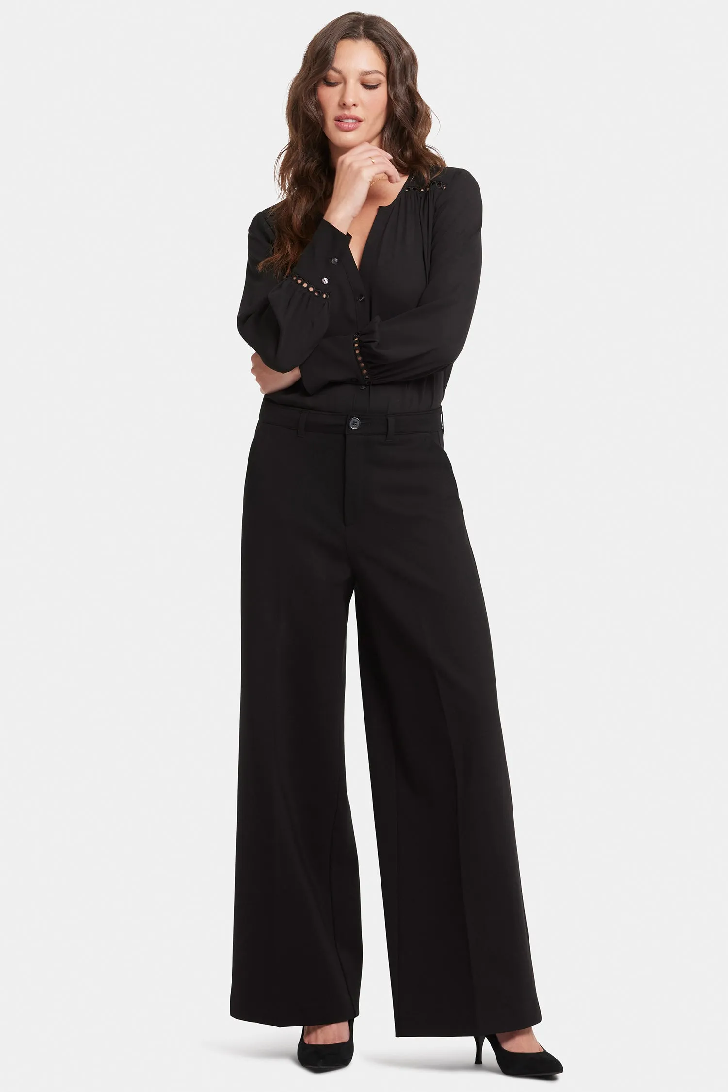 Whitney Trouser Pants In Petite - Black sold by NYDJ