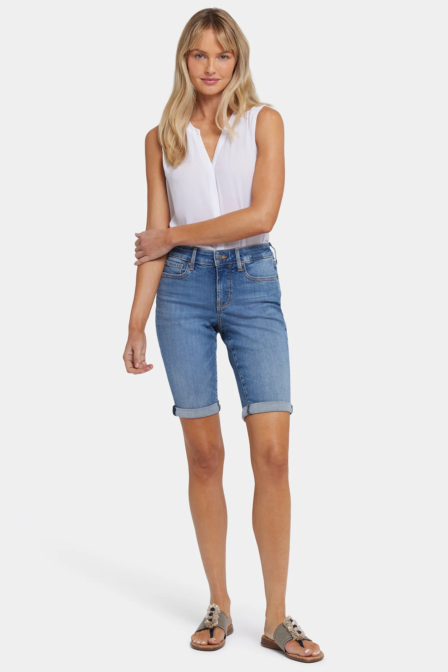 Briella 11 Inch Denim Shorts - Barcelona Breeze sold by NYDJ