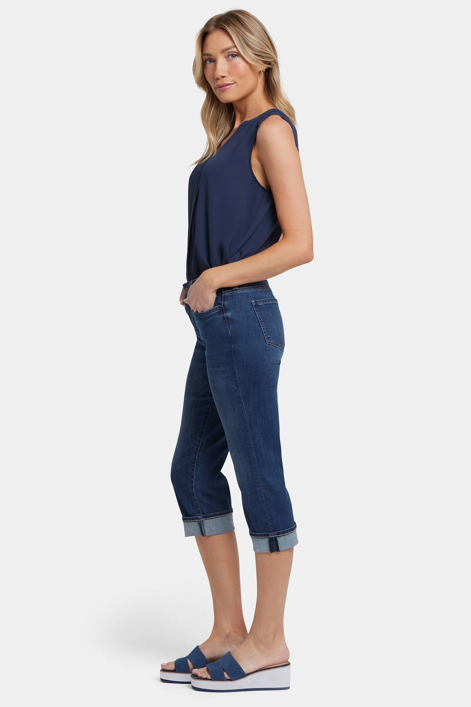 Marilyn Straight Crop Jeans In Petite - Rio Rapids sold by NYDJ product image thumbnail 5