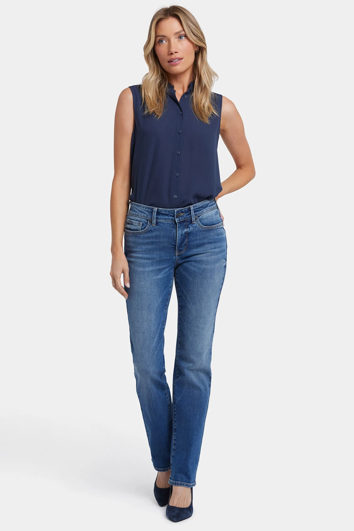 Marilyn Straight Jeans In Petite - Picasso Lake sold by NYDJ product image thumbnail 4