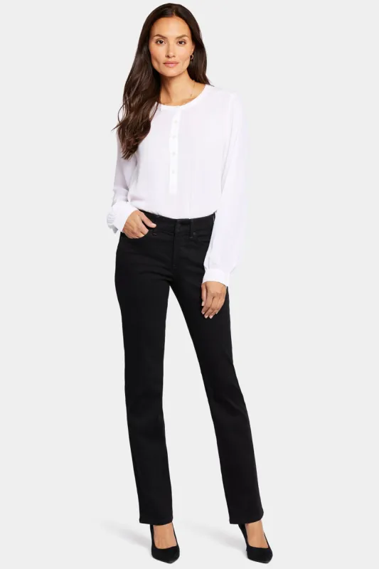 Waist-Match™ Marilyn Straight Jeans In Petite - Black sold by NYDJ