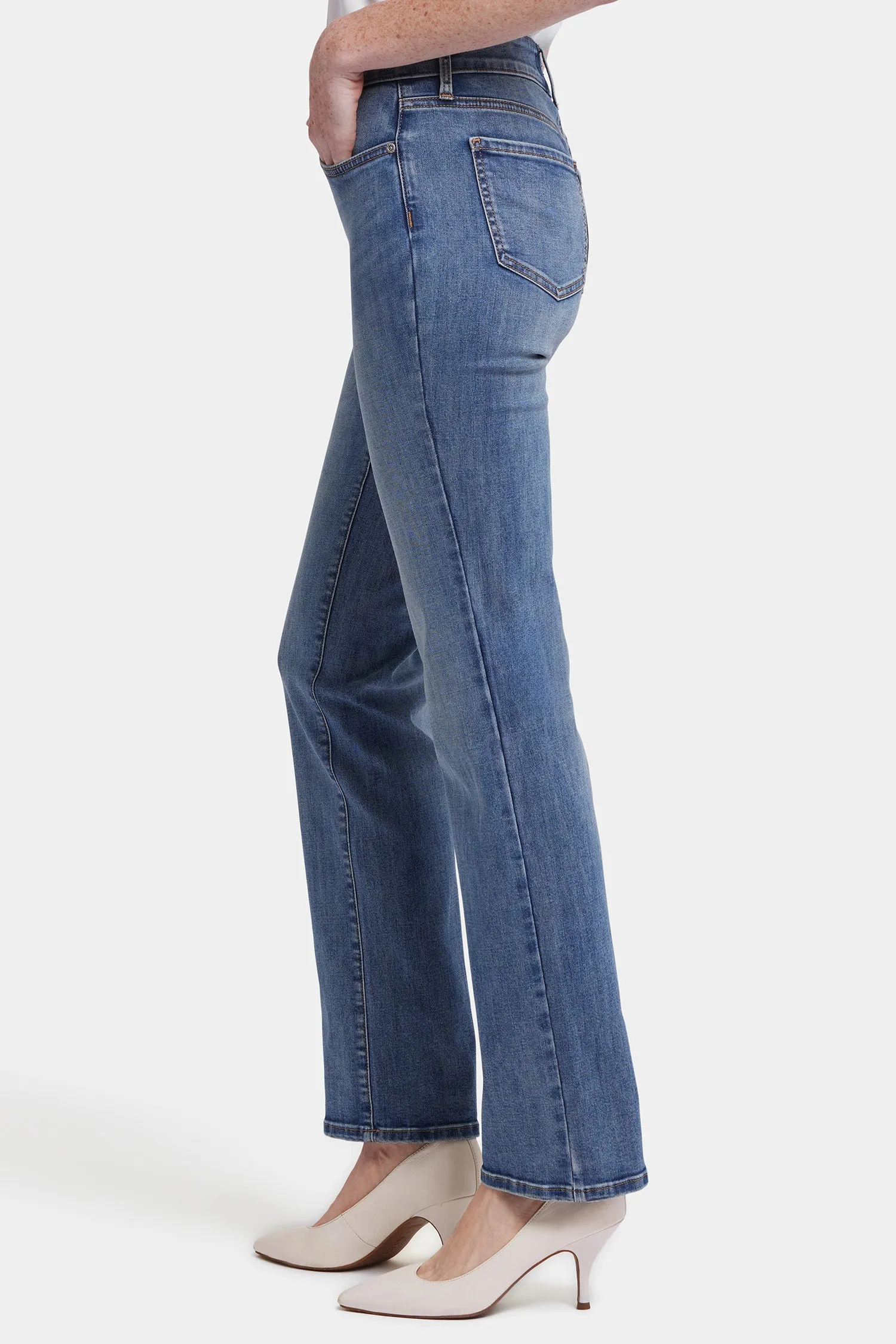 Marilyn Straight Jeans In Petite - Majorca Bay sold by NYDJ product image thumbnail 3