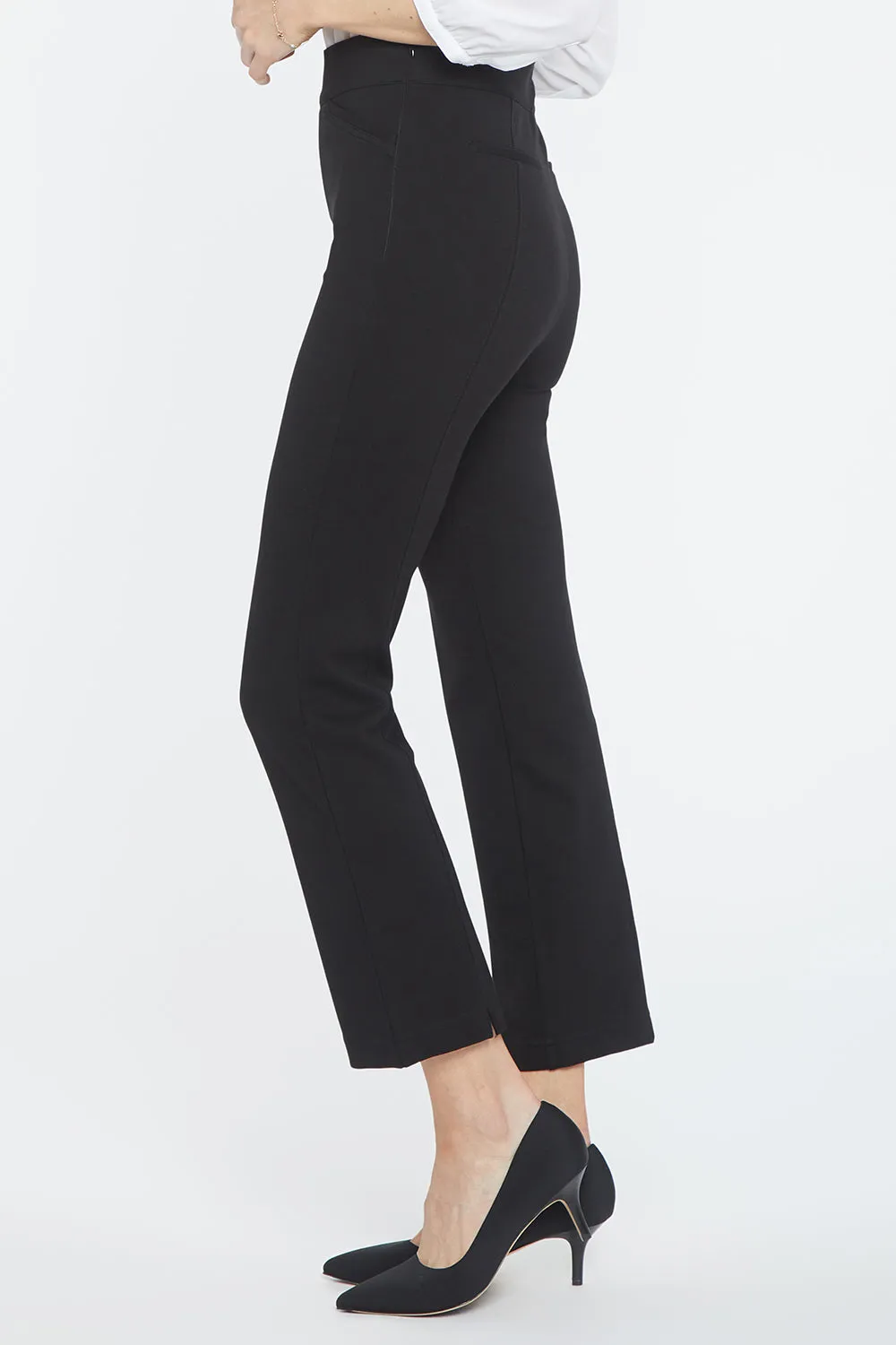 Pull-On Straight Crop Pants - Black sold by NYDJ product image thumbnail 3